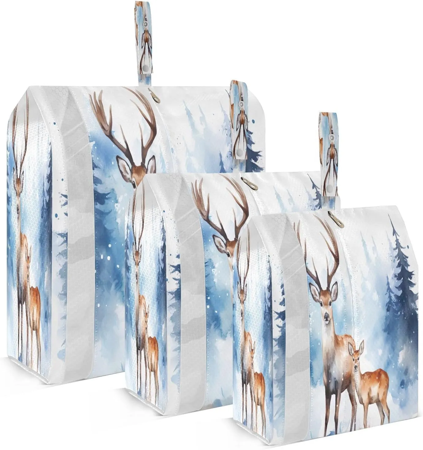 Deer Blue Packing Cubes for Travel 3 Set Compression Packing Cube Suitcase Organizer Bags for Carry On