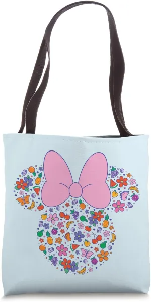 Disney Minnie Mouse Icon Fruit & Flowers Summer Vacation Tote Bag