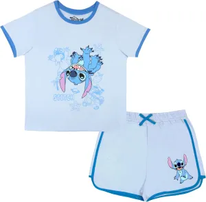 Disney Princess Minnie Mouse Lilo and Stitch Girls Short Sets Shirt and Shorts Set Girl Outfits for Toddler and Kids Clothes