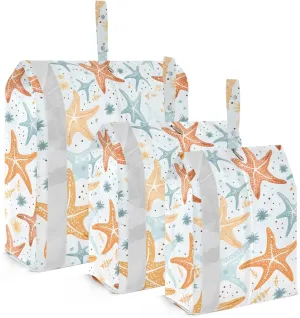 Dots Starfish Colorful Packing Cubes for Travel 3 Set Travel Packing Cubes Suitcase Organizer Bags Set for Travel Compression