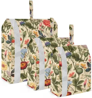 Dragonfly Flowers Butterflies Packing Cubes for Travel 3 Set Travel Packing Cubes Luggage Organizers for Travel Compression