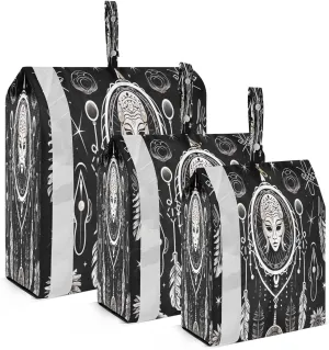 Dream Catcher Feather Packing Cubes for Travel 3 Set Luggage Packing Cubes Luggage Cubes for Packing Compression