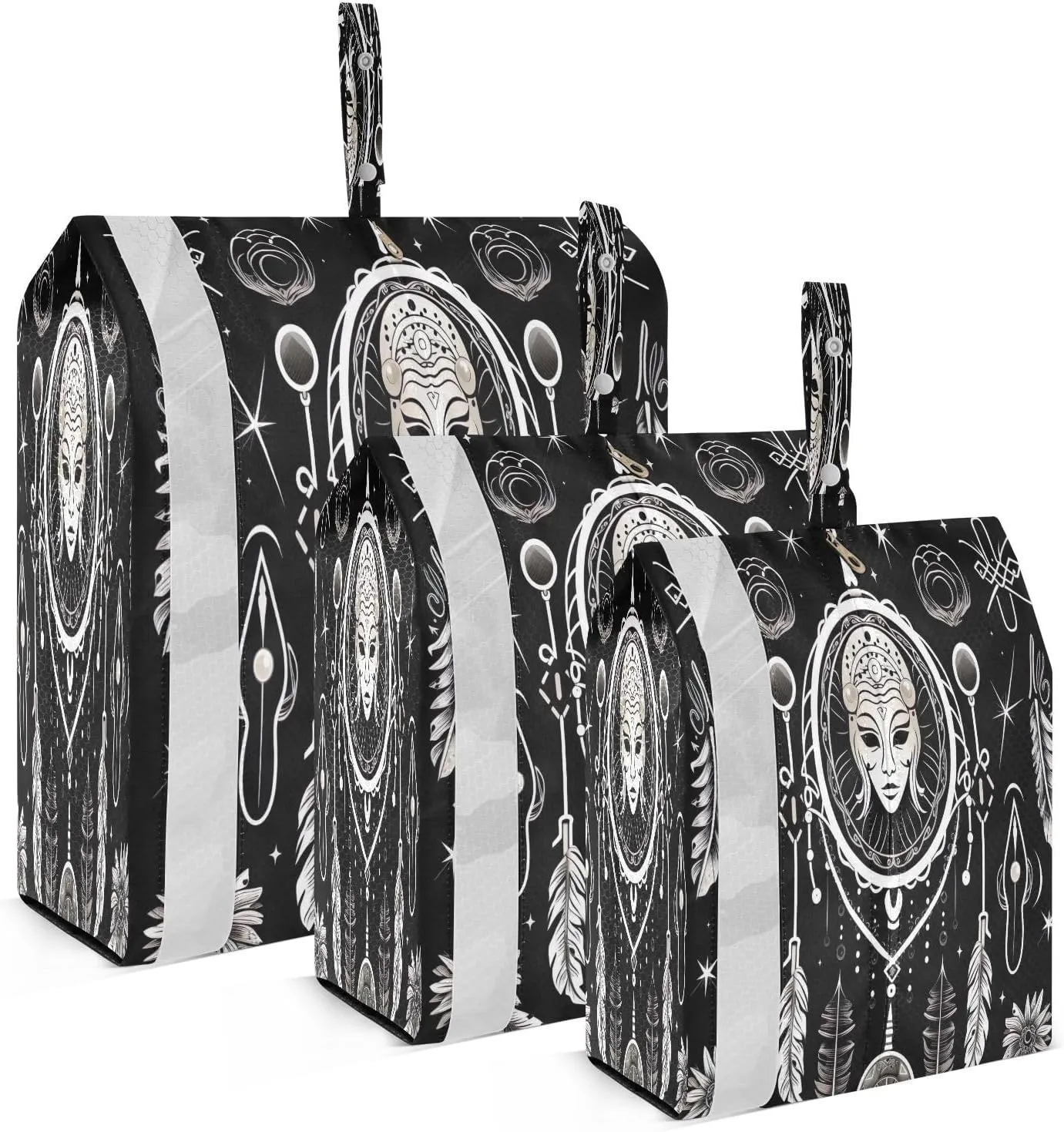 Dream Catcher Feather Packing Cubes for Travel 3 Set Luggage Packing Cubes Luggage Cubes for Packing Compression