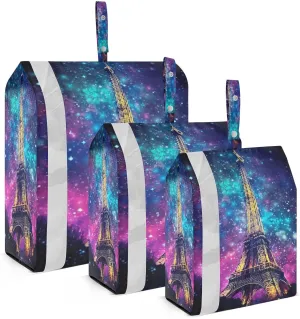 Eiffel Tower Paris Starry Sky Packing Cubes for Travel 3 Set Packing Travel Organizer Cubes Luggage Organizer Bags for Suitcase