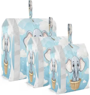 Elephant Clould Blue Packing Cubes for Travel 3 Set Packing Cubes Large Luggage Organizer Bags for Luggage