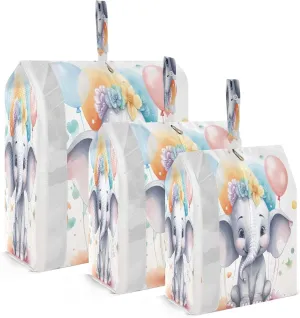 Elephant Colorful Packing Cubes for Travel 3 Set Packing Travel Organizer Cubes Suitcase Organizer Bags Set for Travel Accessories