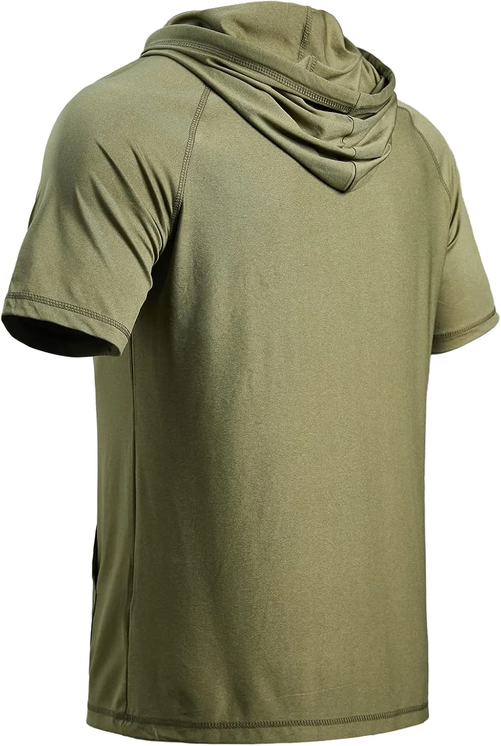 Facitisu Mens Casual Athletic Hoodies Sport Workout Lightweight Quick Dry Mositure Wicking Performance T-Shirt