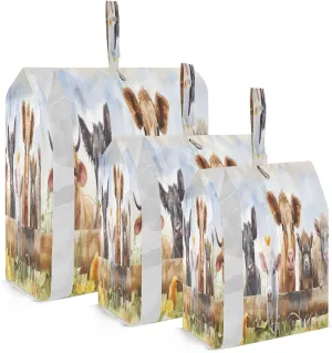 Farm Animals Sheep Pigs Packing Cubes for Travel 3 Set Travel Organizer Bags Suitcase Organizer for Carry On