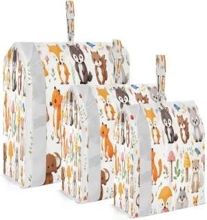 Foxes Animals Packing Cubes for Travel 3 Set Packing Travel Organizer Cubes Suitcase Organizer Bags Set for Travel Compression