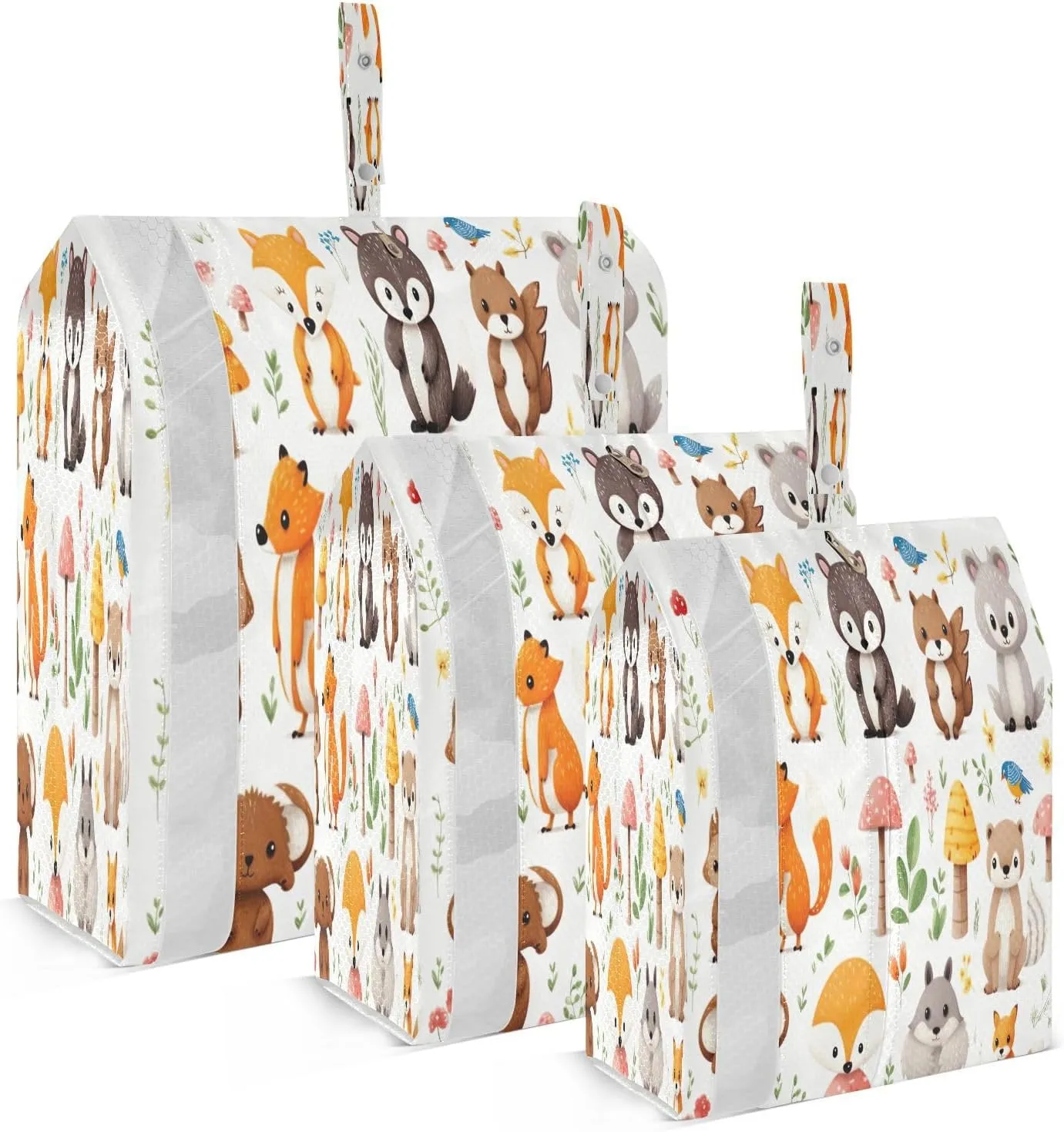 Foxes Animals Packing Cubes for Travel 3 Set Packing Travel Organizer Cubes Suitcase Organizer Bags Set for Travel Compression