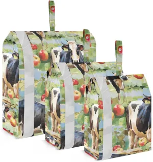 Fruit Cow Packing Cubes for Travel 3 Set Compression Bag Luggage Cubes for Woman Man