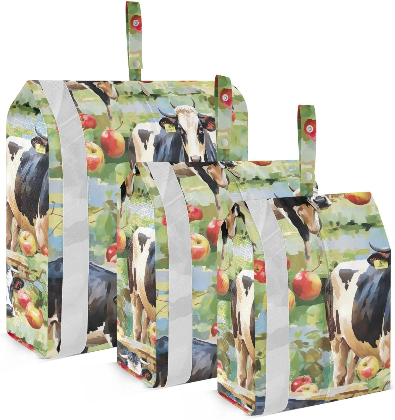 Fruit Cow Packing Cubes for Travel 3 Set Compression Bag Luggage Cubes for Woman Man