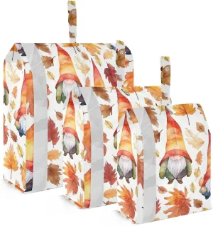 Gnomes Autumn Fall Leaves Packing Cubes for Travel 3 Set Large Packing Cubes Luggage Bags Organizer for Travel