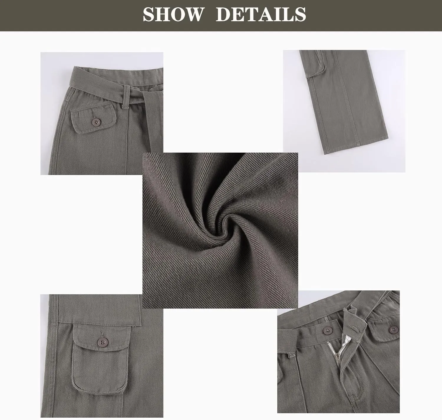 Gothic Cargo Pants Women's High Waist Wide Leg Jeans Women's Loose Casual Pants