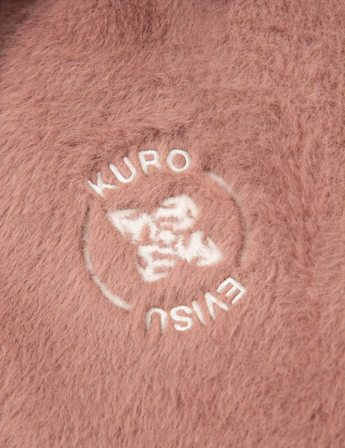 Graffiti Logo Embroidery Faux Fur Padded Shirt Jacket