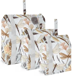Gragonfly Flowers Packing Cubes for Travel 3 Set Packing Cubes Large Luggage Bags for Organization