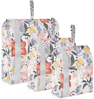 Hand Drawn Beautiful Floral Packing Cubes for Travel 3 Set Compression Packing Cube Luggage Bags Organizer for Packing