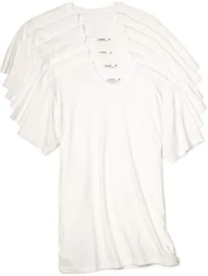 Hanes Ultimate Men's 6-Pack Classics Crew Neck T-Shirt Value Pack