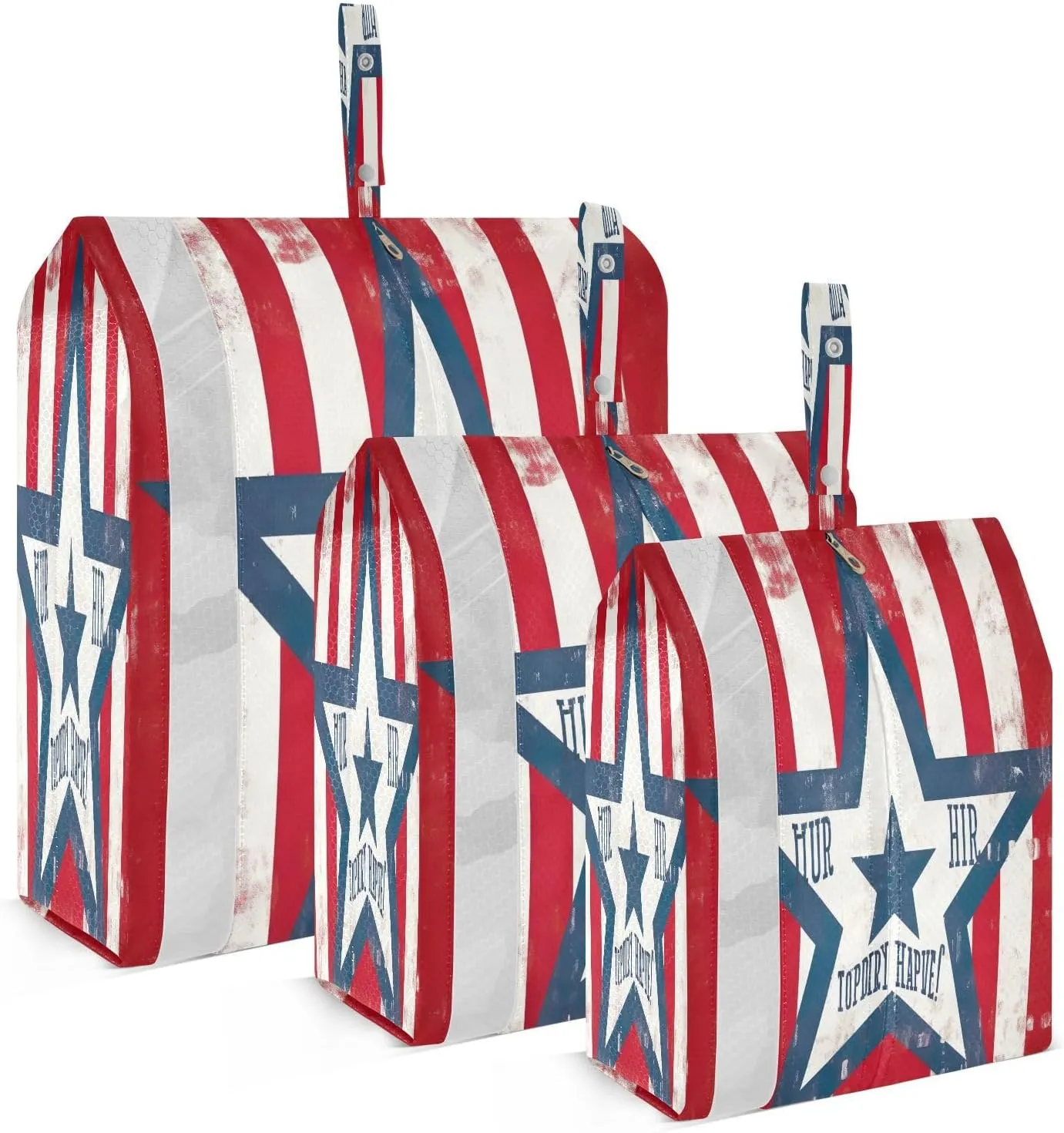 Happy July 4th Star Packing Cubes for Travel 3 Set Travel Bags Organizer Suitcase Organizer for Packing Compression
