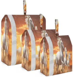 Horses Sun Packing Cubes for Travel 3 Set Packing Cubes Large Luggage Packing Organizers for Carry On