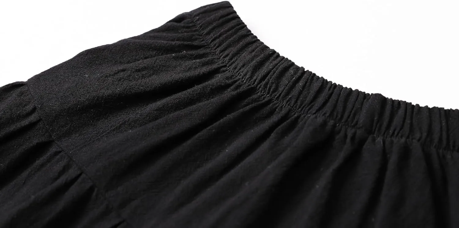 J.E Sterguard Skirts for Girls Stretch Waist A-Line Big Swing Middle Length Multilevel Pleated Skirt Girls Skirts Size 4-16