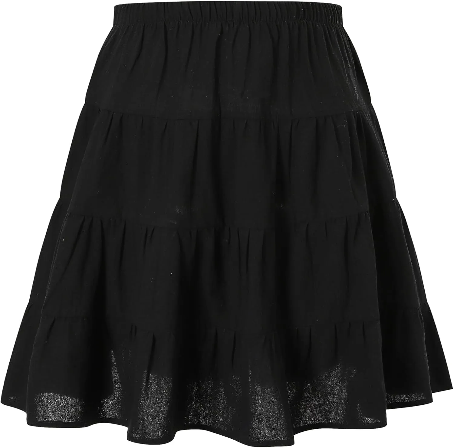 J.E Sterguard Skirts for Girls Stretch Waist A-Line Big Swing Middle Length Multilevel Pleated Skirt Girls Skirts Size 4-16