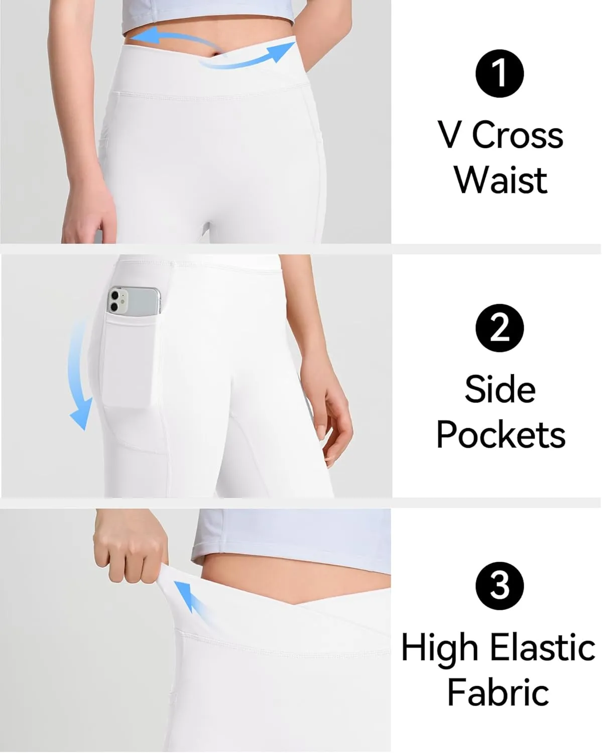 KEREDA Girls Athletic Leggings V Cross Yoga Pants Teen Girls with Pocket for Workout,Gym,Running,Dance
