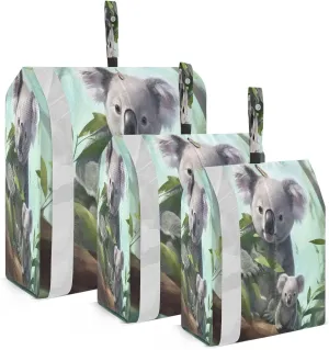 Koala Cartoon Bear Packing Cubes for Travel 3 Set Packing Travel Organizer Cubes Suitcase Organizer Bags Set for Travel Accessories