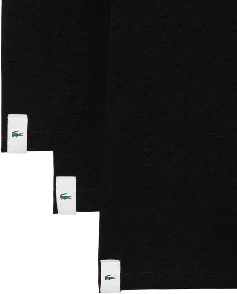 Lacoste Men's 100% Cotton Regular Fit V-Neck T-Shirt, 3-Pack