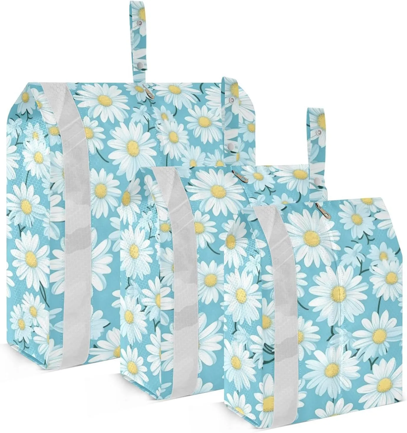Leaves Floral Daisy Spring Packing Cubes for Travel 3 Set Packing Cubes Large Luggage Bags for Travel Compression