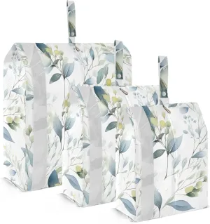 Leaves Floral Eucalyptus Packing Cubes for Travel 3 Set Compression Packing Cubes Luggage Organizers for Packing Compression