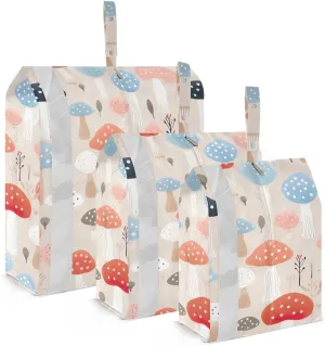 Leaves Mushroom Cartoon Funny Packing Cubes for Travel 3 Set Travel Bags Organizer Luggage Organizers for Travel Compression