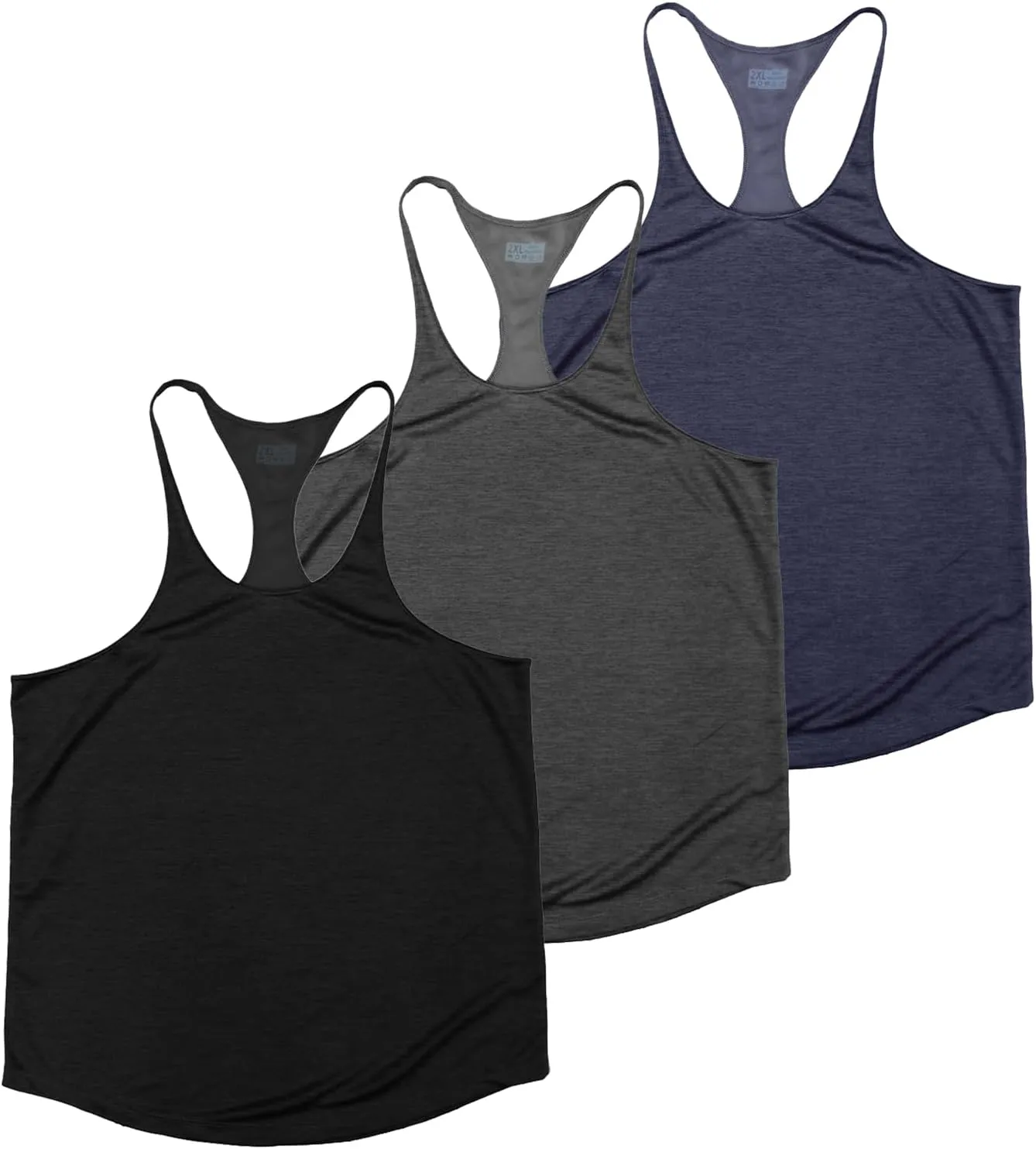 Lehmanlin Men's Bodybuilding Stringer Tank Tops Y-Back Gym Fitness Muscle T Shirt Quick Dry (1or3 Pack)