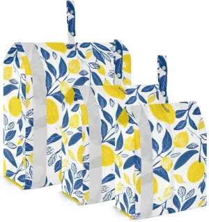 Lemon Summer Packing Cubes for Travel 3 Set Compression Bags Suitcase Organizer for Packing