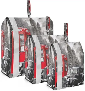 London Old Car Packing Cubes for Travel 3 Set Packing Essentials Luggage Cubes for Carry On