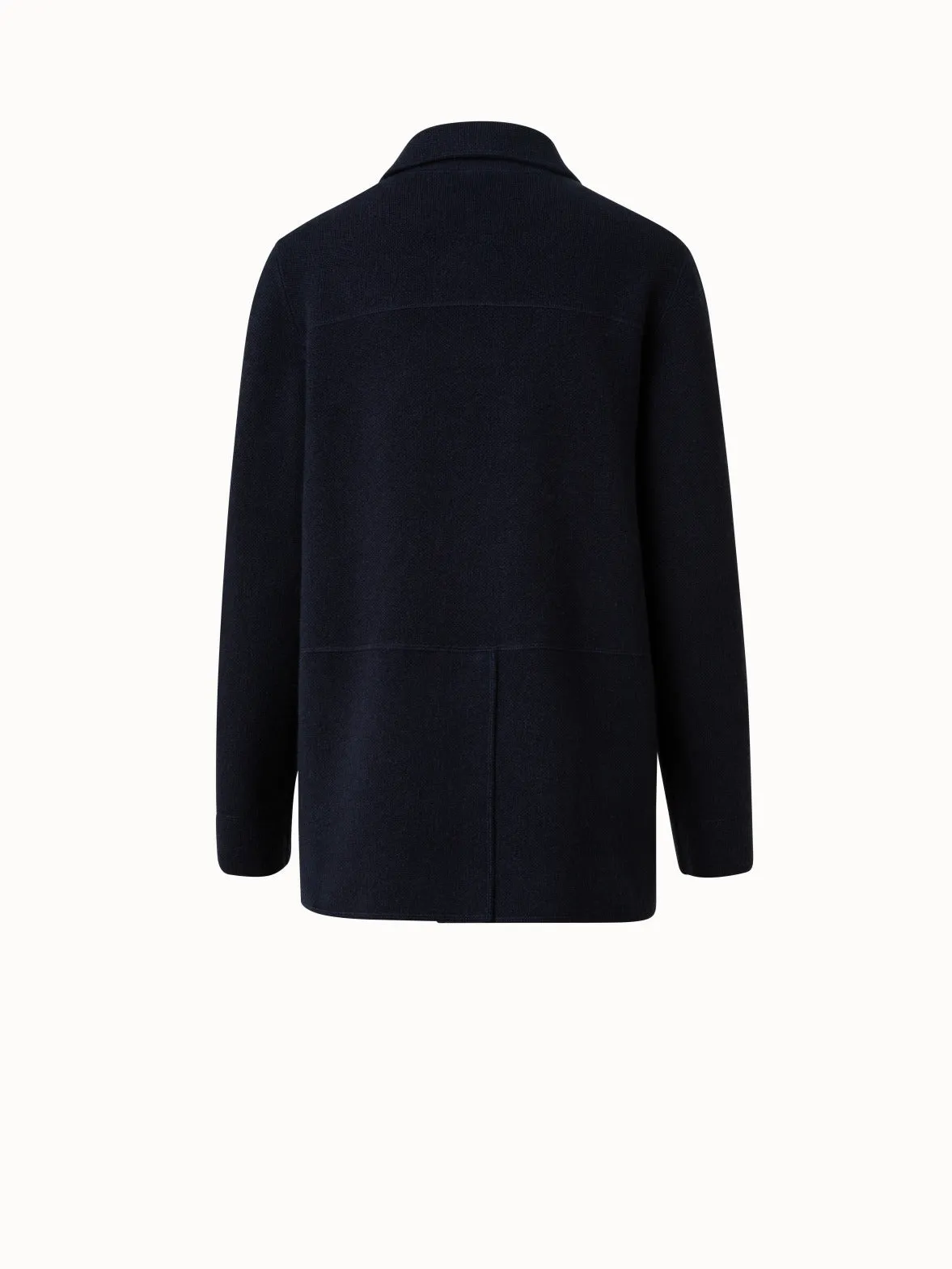 Long Cashmere Piqu Knit Jacket