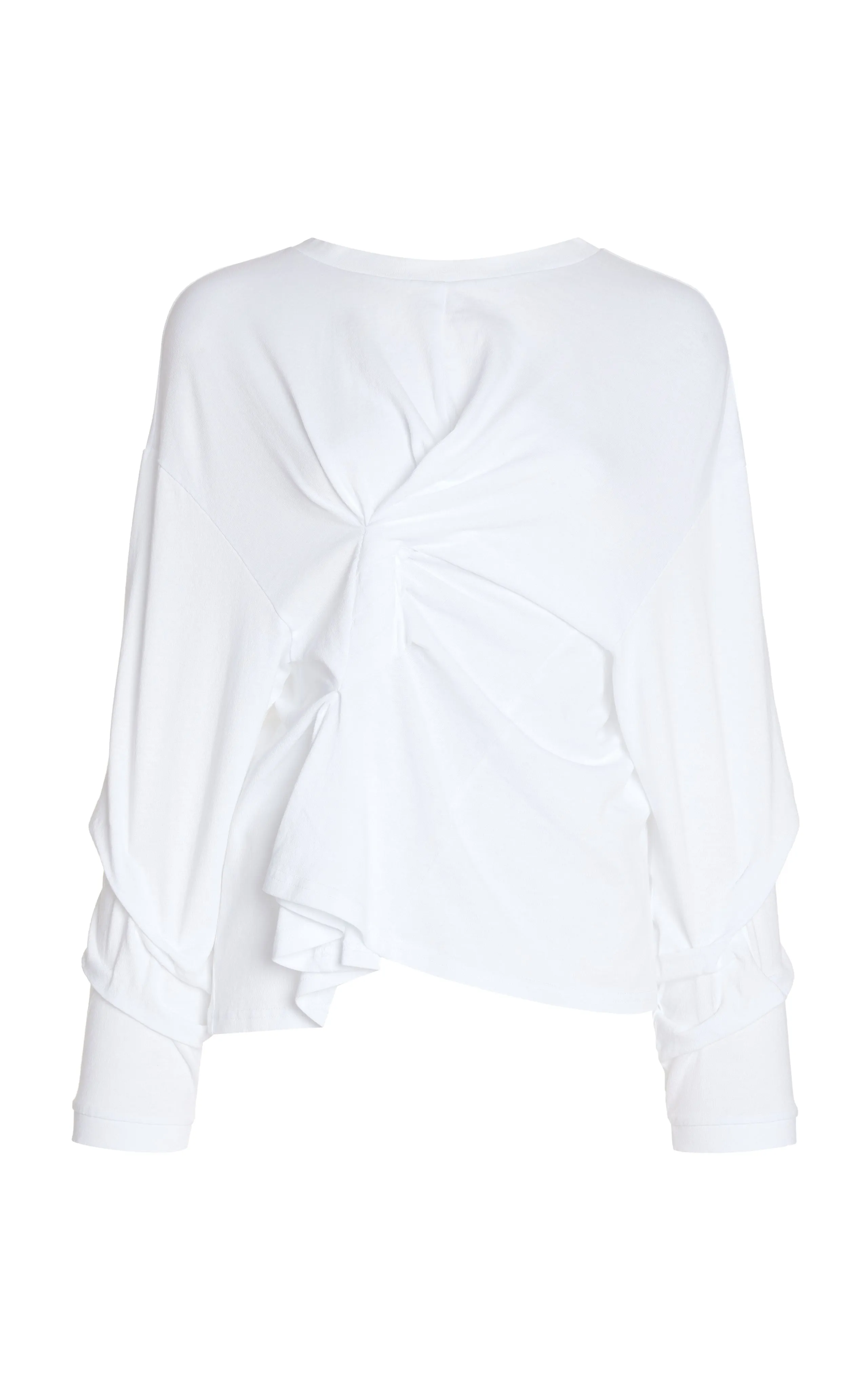 Longsleeve Knotted Jersey Top White
