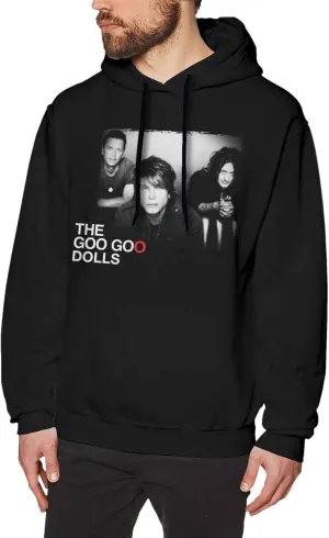 Men'S Long Sleeve Top, American Rock Band Goo Music Goo Theme Dolls (Band) Hooded Sweatshirt, Quick-Dry Hooded Sportswear T-Shirts, Drawstring Pullover Hoodies Costume For Teen Mens Xx-Large Black