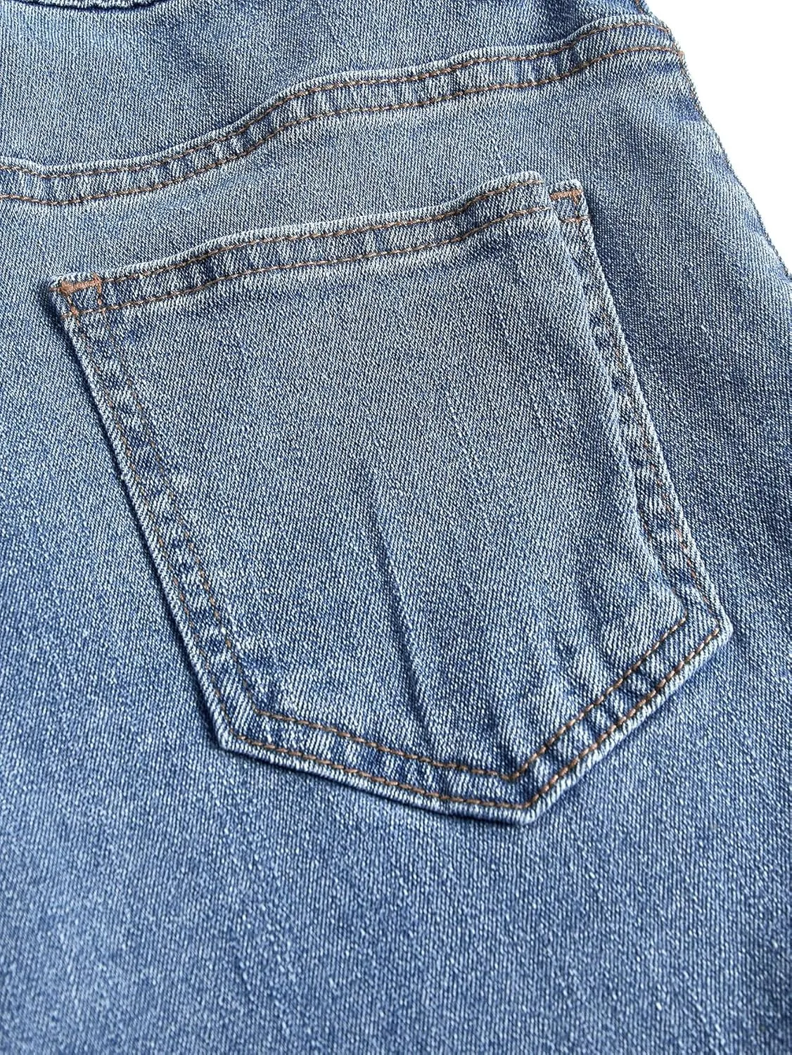 Milumia Girl's Raw Hem Flare Jeans Long Bell Bottom Wide Leg Denim Pants with Pockets