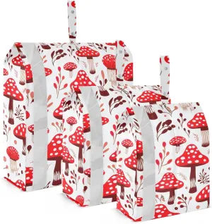 Mushroom Red Thanksgiving Packing Cubes for Travel 3 Set Travel Organizer Suitcase Organizer for Luggage