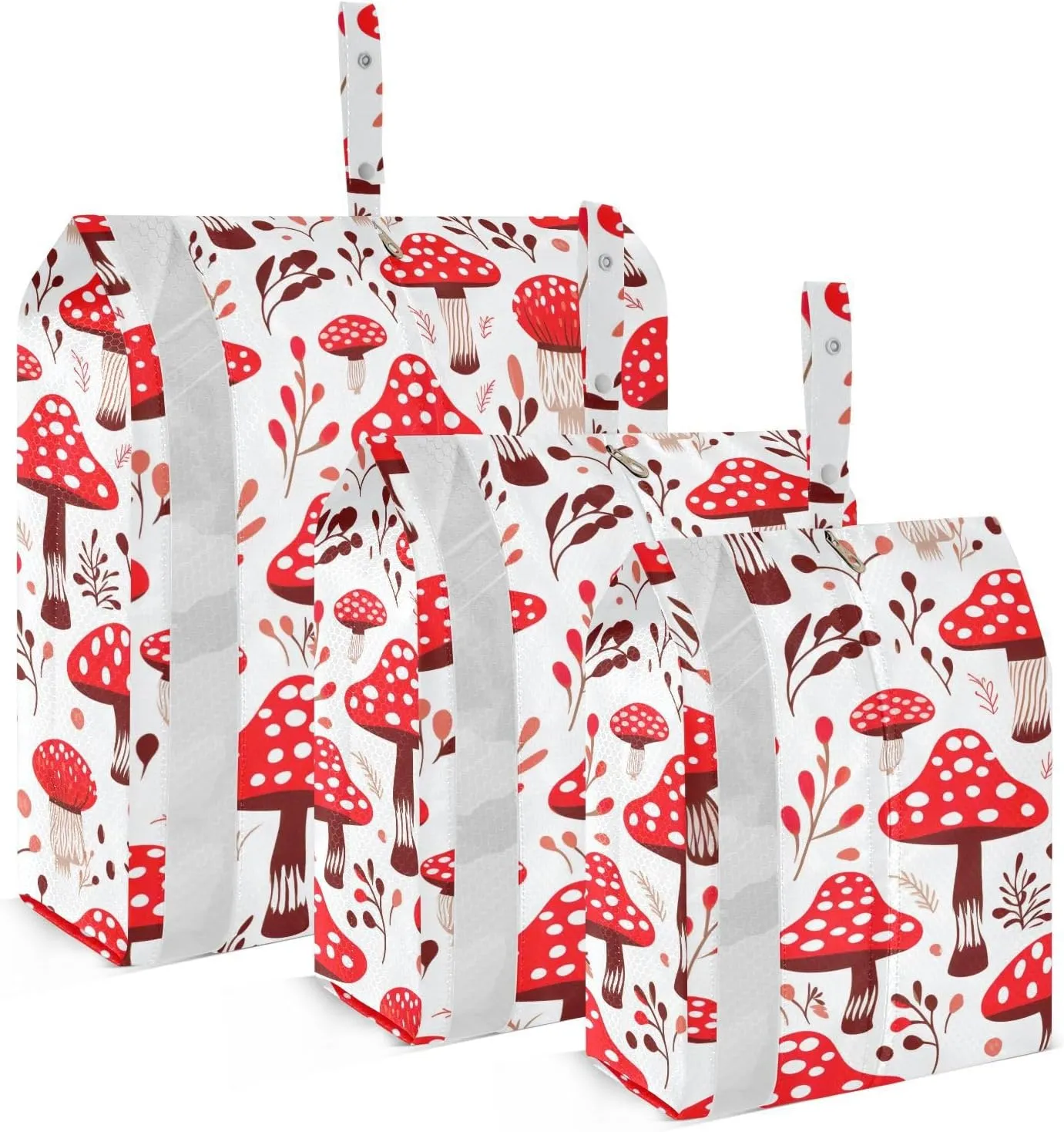 Mushroom Red Thanksgiving Packing Cubes for Travel 3 Set Travel Organizer Suitcase Organizer for Luggage