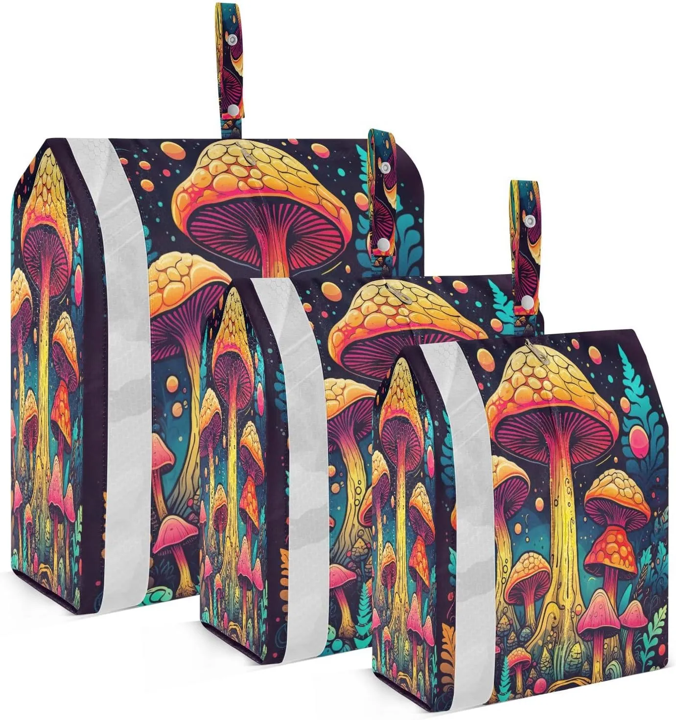 Mushroom Thanksgiving Packing Cubes for Travel 3 Set Travel Packing Cubes Suitcase Organizer Bags Set for Travel Compression