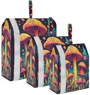 Mushroom Thanksgiving Packing Cubes for Travel 3 Set Travel Packing Cubes Suitcase Organizer Bags Set for Travel Compression