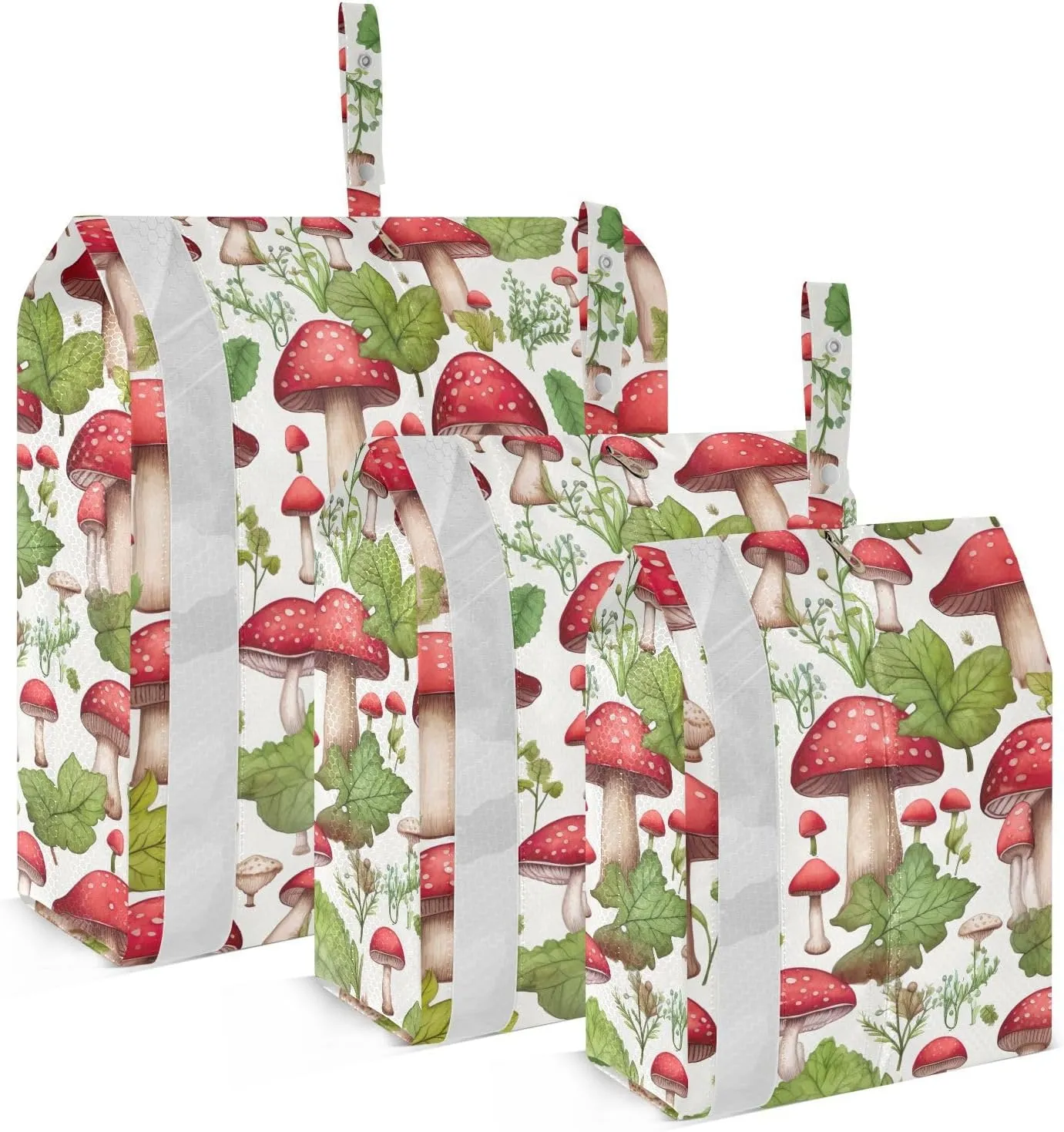 Mushrooms Leaves Packing Cubes for Travel 3 Set Compression Packing Cube Luggage Organizer Bags for Carry On
