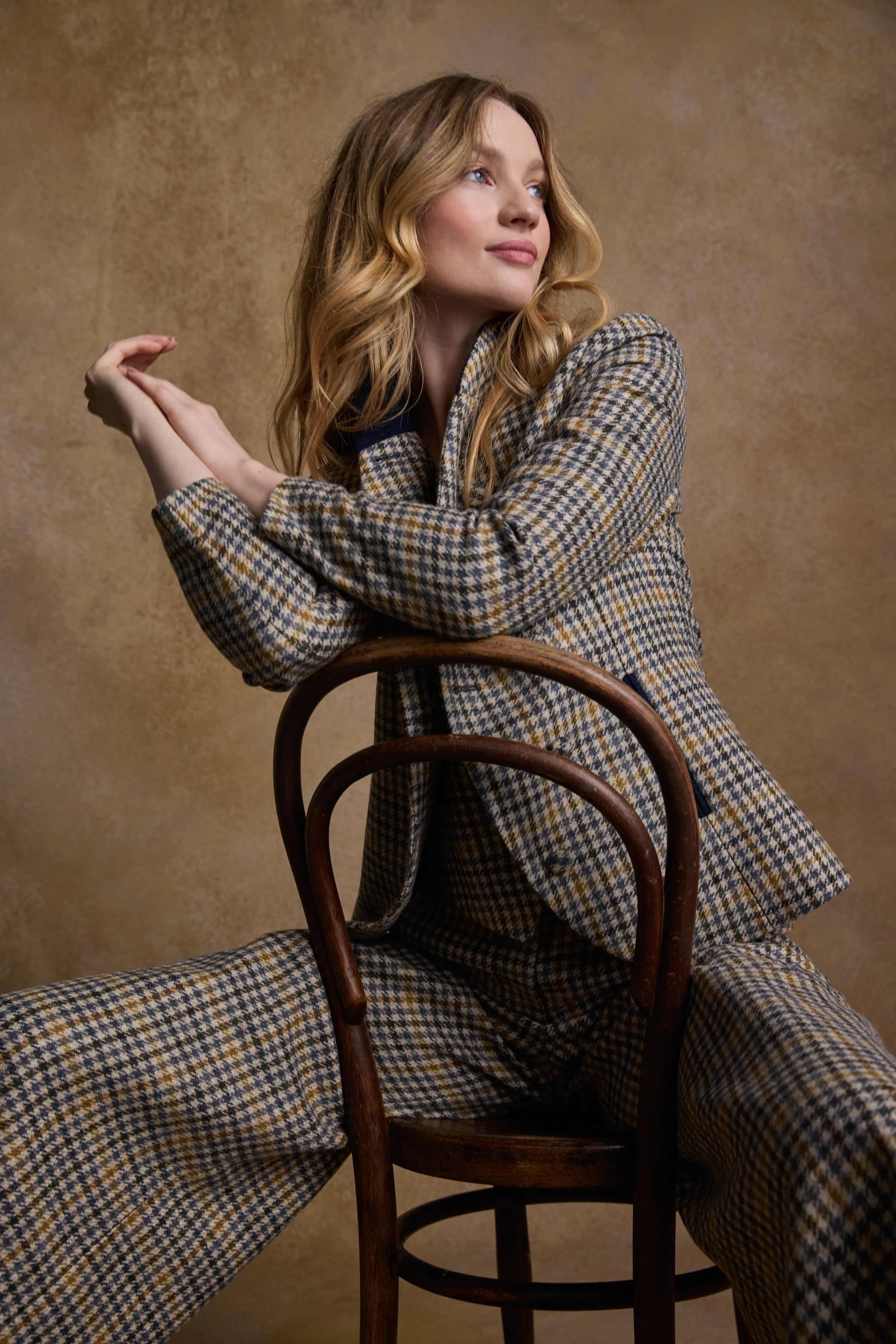 Nicole Tweed Jacket - Saffron Cobalt Blue