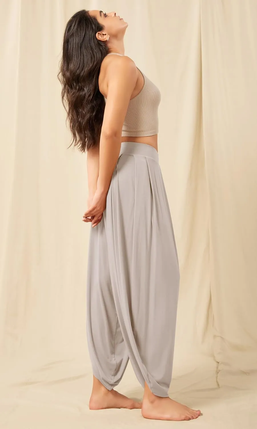 ODODOS Women's Wide Leg Pants with Pockets Lightweight Loose Draped Casual Palazzo Lounge Pajama Harem Pants