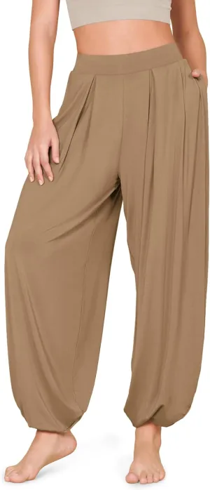 ODODOS Women's Wide Leg Pants with Pockets Lightweight Loose Draped Casual Palazzo Lounge Pajama Harem Pants