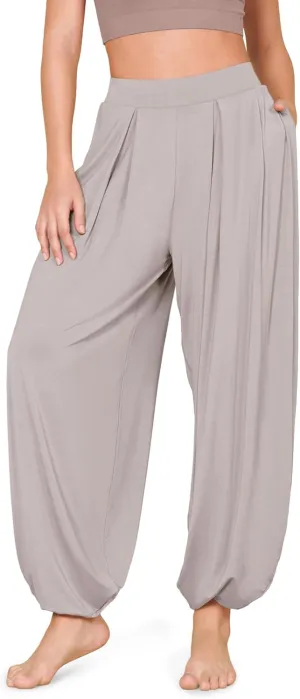 ODODOS Women's Wide Leg Pants with Pockets Lightweight Loose Draped Casual Palazzo Lounge Pajama Harem Pants
