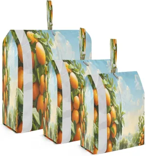 Orange Tree Orchard Packing Cubes for Travel 3 Set Travel Bags Organizer Luggage Bags Organizer for Suitcases