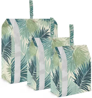 Palm Tree Leaves Green Packing Cubes for Travel 3 Set Packing Cubes Large Luggage Organizers for Travel Accessories